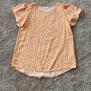 Charming Kids' Orange Patterned Blouse